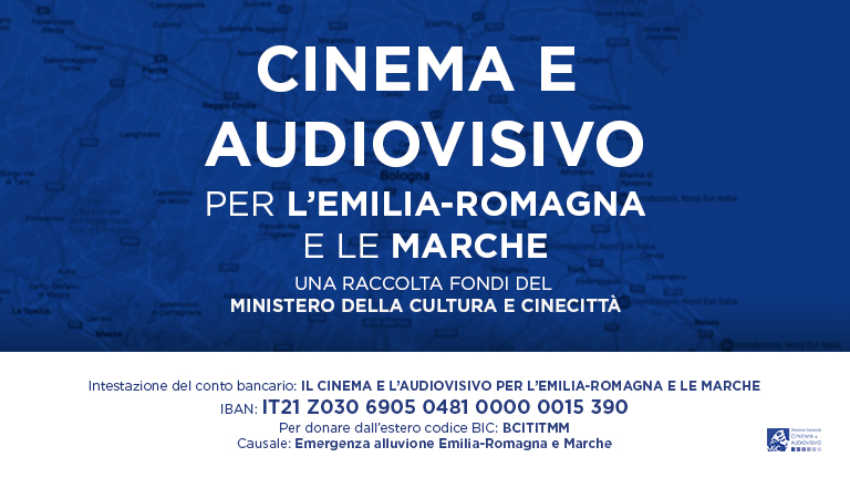 Maltempo, la raccolta fondi MiC-Cinecittà per Emilia-Romagna e Marche